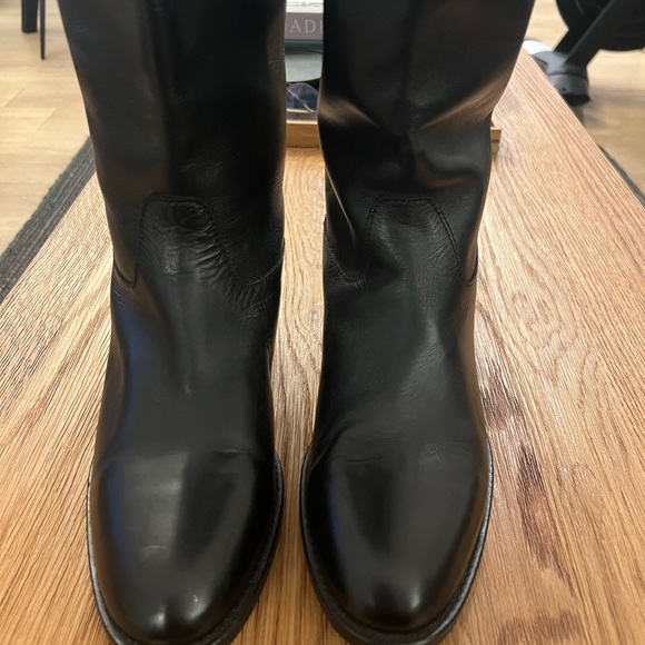 J. Crew Field Boots - Like New ! Black 9 - Picture 2 of 9